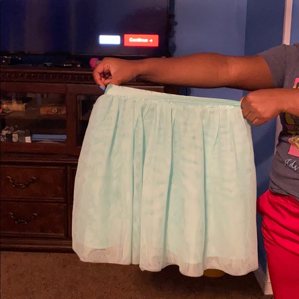 A green little girl skirt